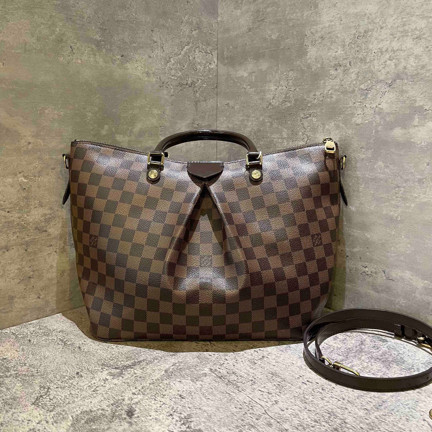 Louis Vuitton Damier Tivoli PM Brown Canvas Handbag