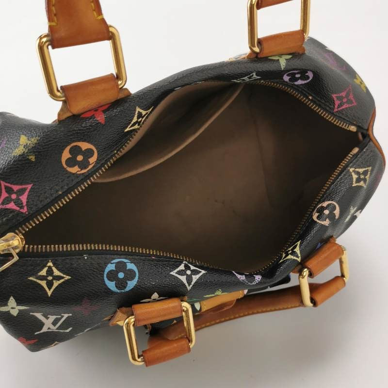 Louis Vuitton Monogram Multicolor Speedy 30 Black Bag