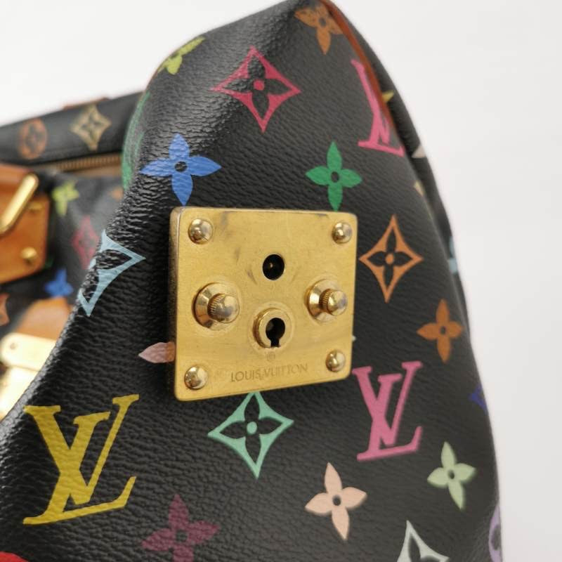 Louis Vuitton Monogram Multicolor Speedy 30 Black Bag