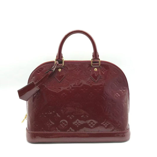 Louis Vuitton Alma Patent Leather Bag Red