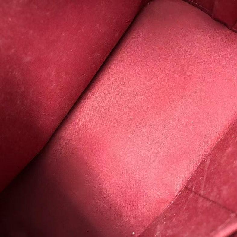 Louis Vuitton Alma Patent Leather Bag Red