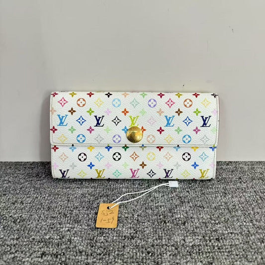 Louis Vuitton Multicolor Monogram Wallet White