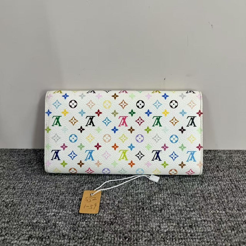 Louis Vuitton Multicolor Monogram Wallet White