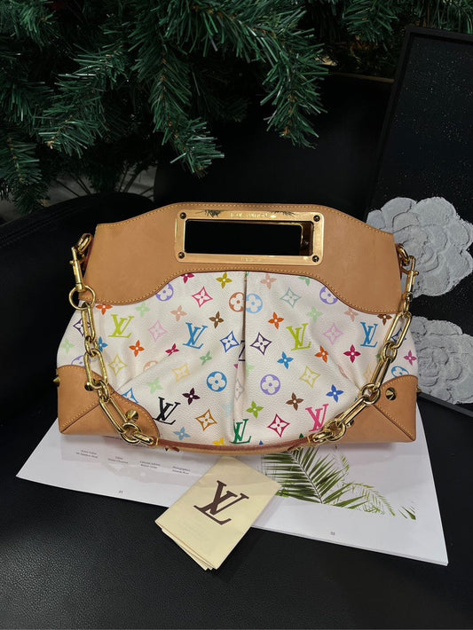 Louis Vuitton Judy White Multicolor Handbag