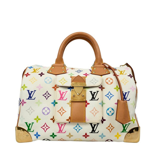 Louis Vuitton Monogram Multicolore Speedy 30 White Handbag