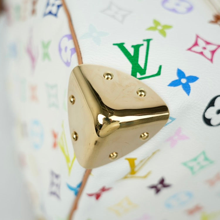 Louis Vuitton Monogram Multicolore Speedy 30 White Handbag