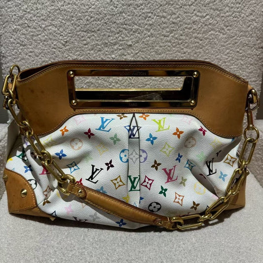 Louis Vuitton Multicolor Judy Bag White Handbag