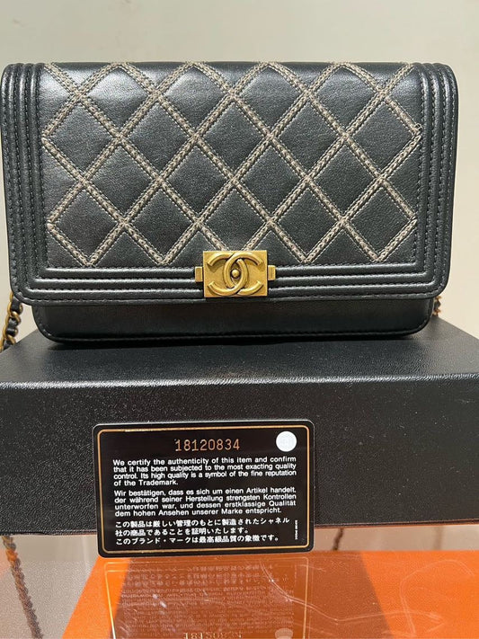Chanel Wallet on Chain Black Quilted Bag