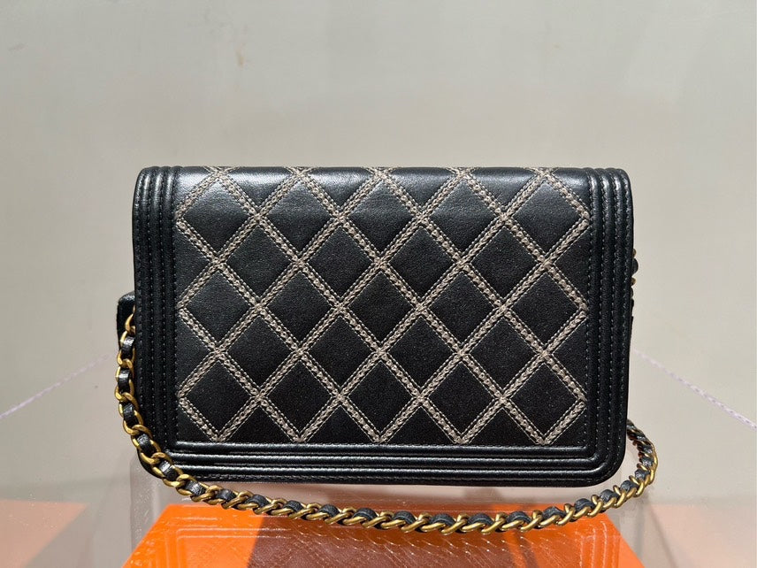 Chanel Wallet on Chain Black Quilted Bag