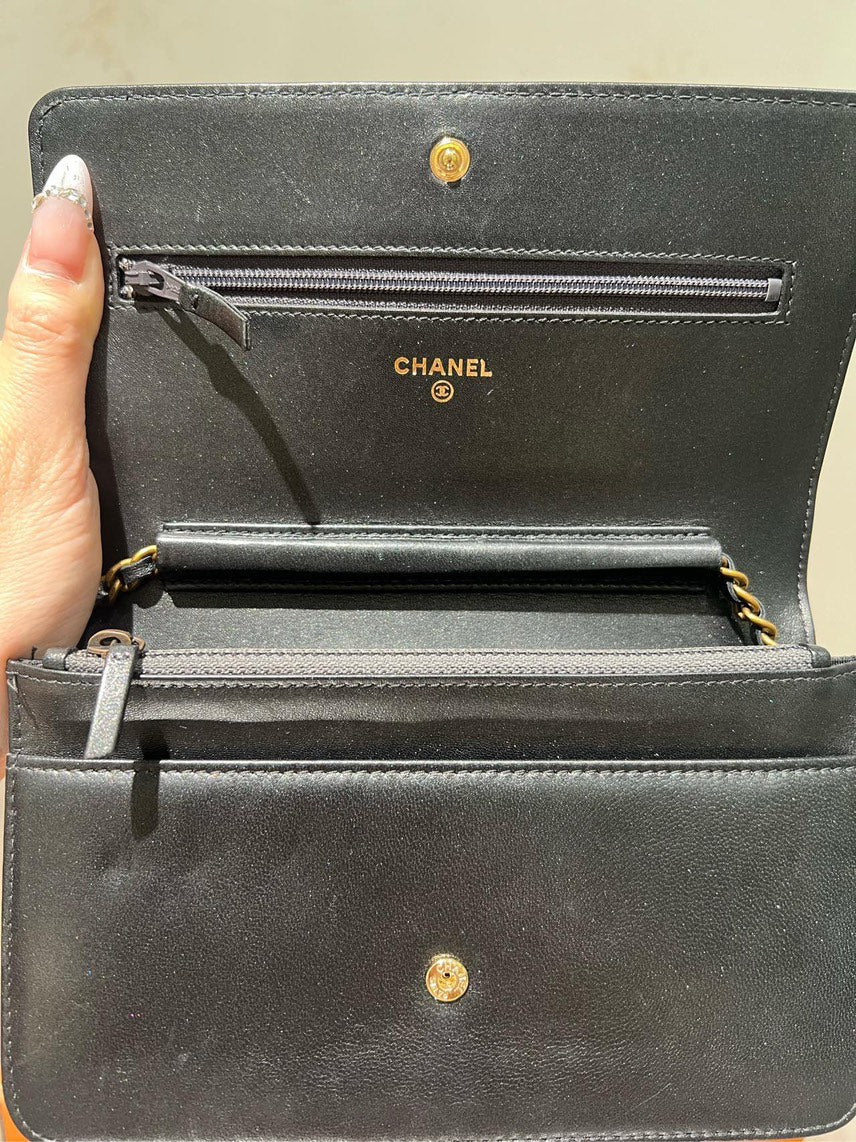 Chanel Wallet on Chain Black Quilted Bag