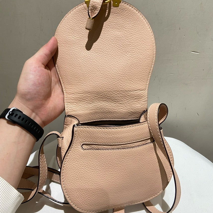 Chloe Marcie Mini Blush Leather Crossbody Bag