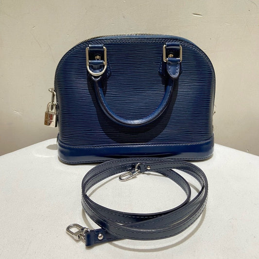 Louis Vuitton Alma BB Blue Handbag