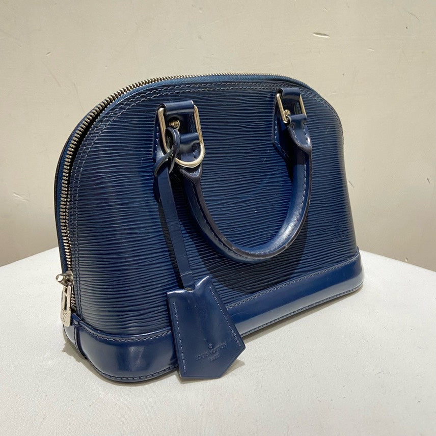 Louis Vuitton Alma BB Blue Handbag