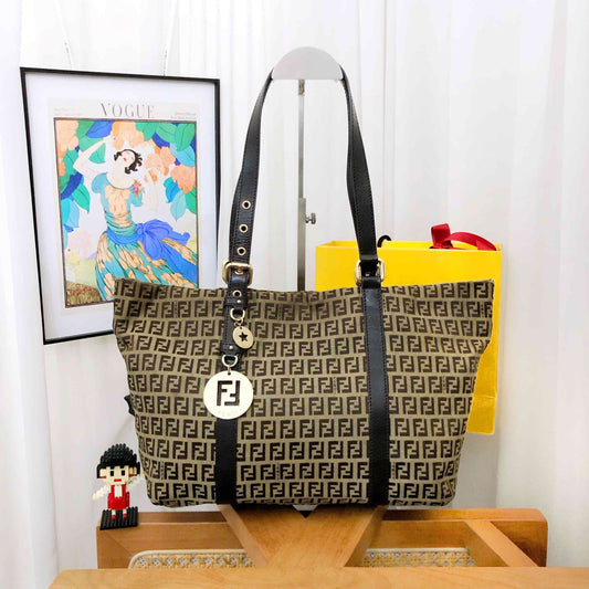 Fendi Zucca Brown Tote Bag