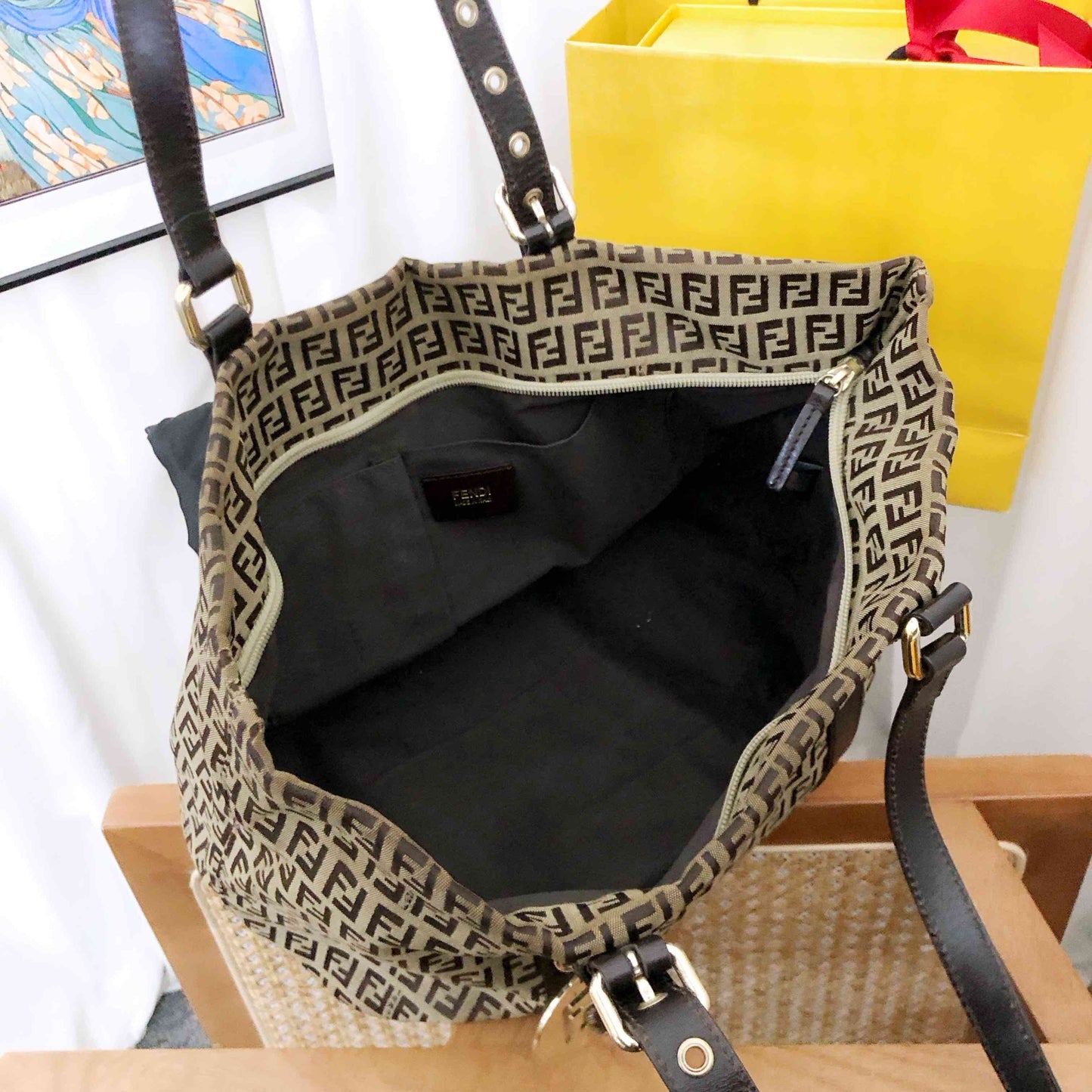 Fendi Zucca Brown Tote Bag
