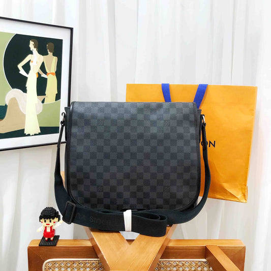 Louis Vuitton District Shoulder Bag in Damier Graphite Canvas