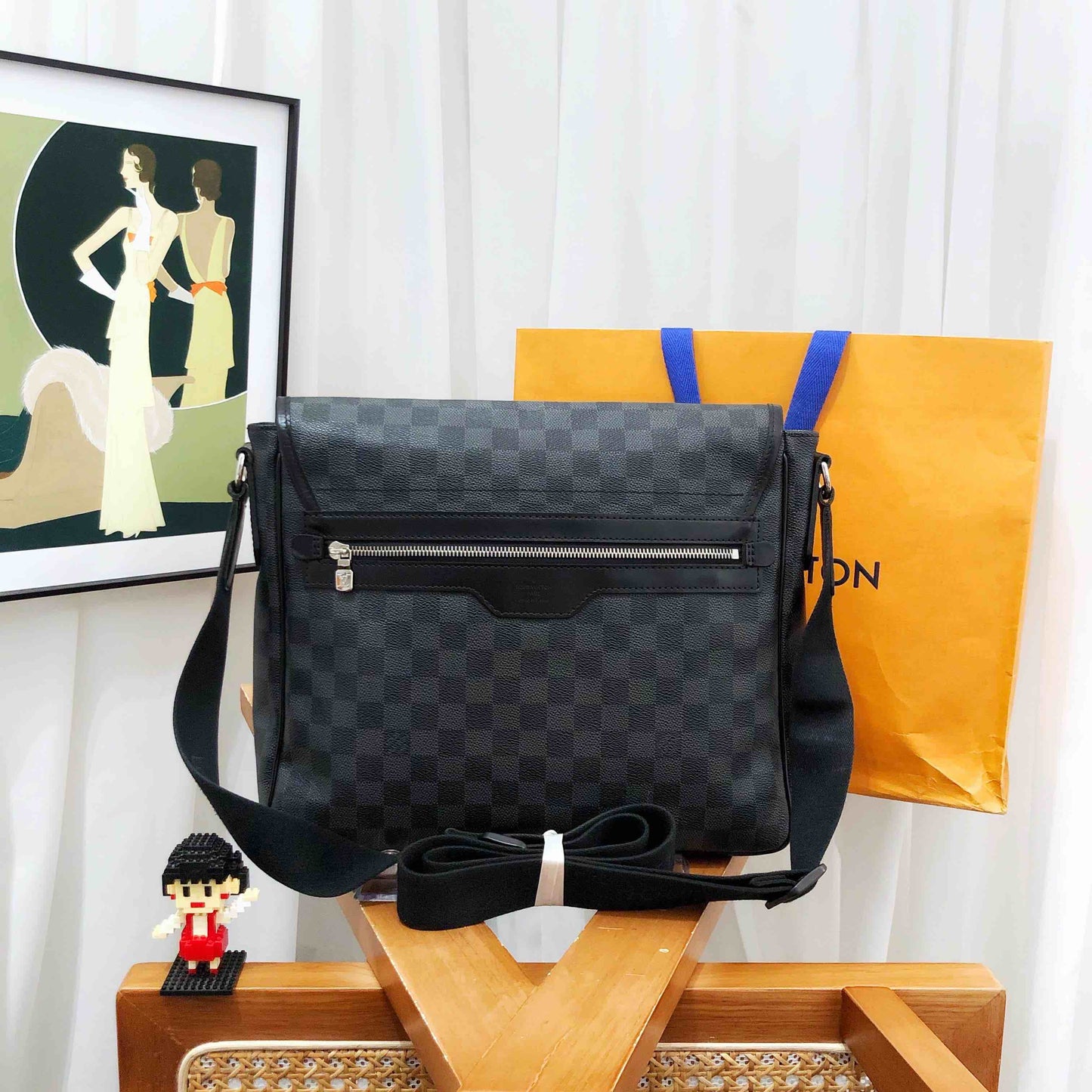 Louis Vuitton District Shoulder Bag in Damier Graphite Canvas