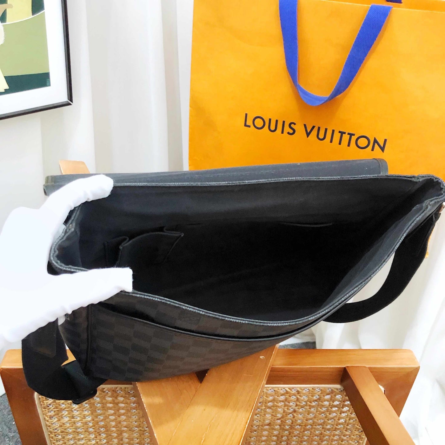 Louis Vuitton District Shoulder Bag in Damier Graphite Canvas