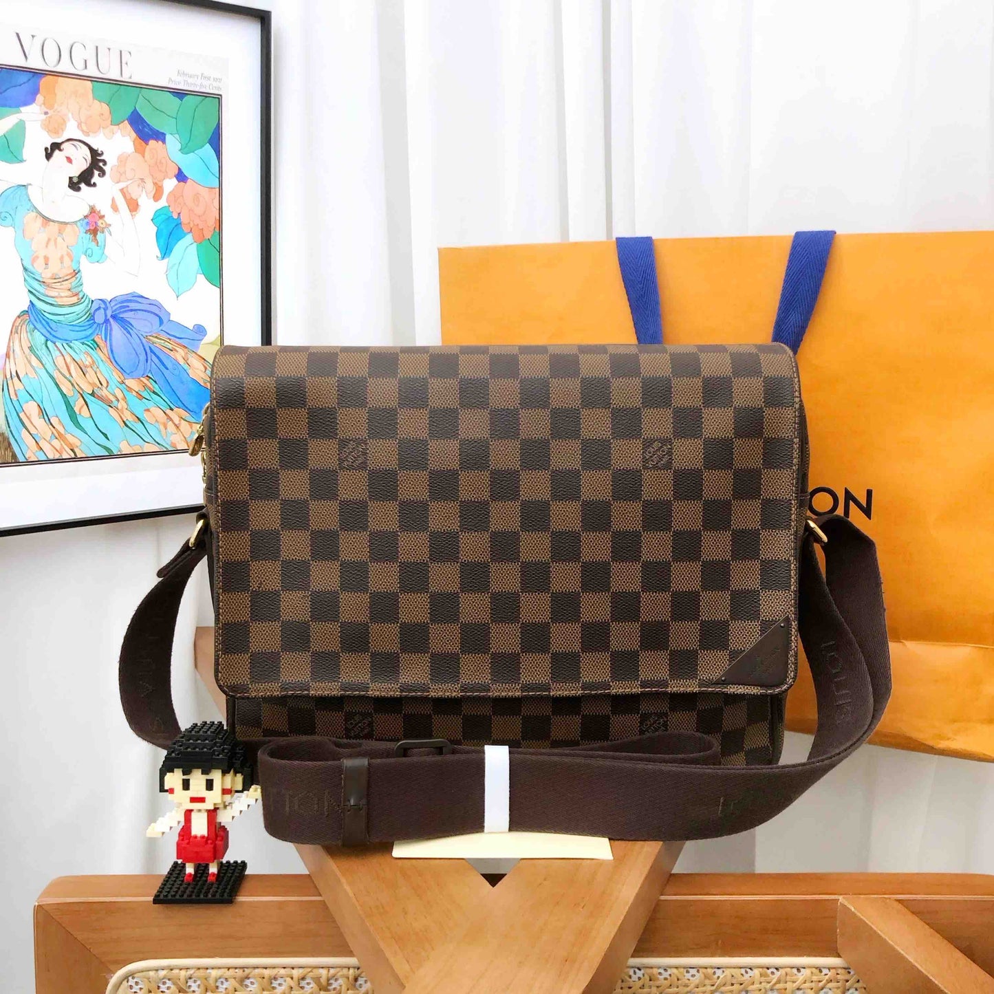 Louis Vuitton Damier Ebene Broadway Brown Messenger Bag