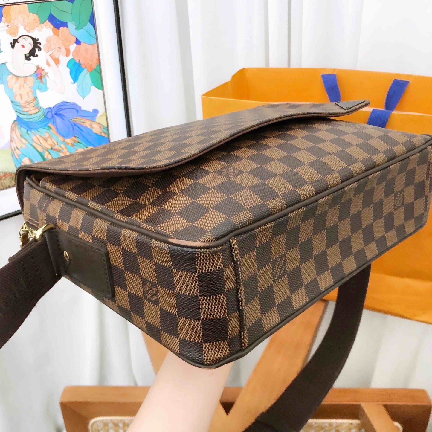 Louis Vuitton Damier Ebene Broadway Brown Messenger Bag