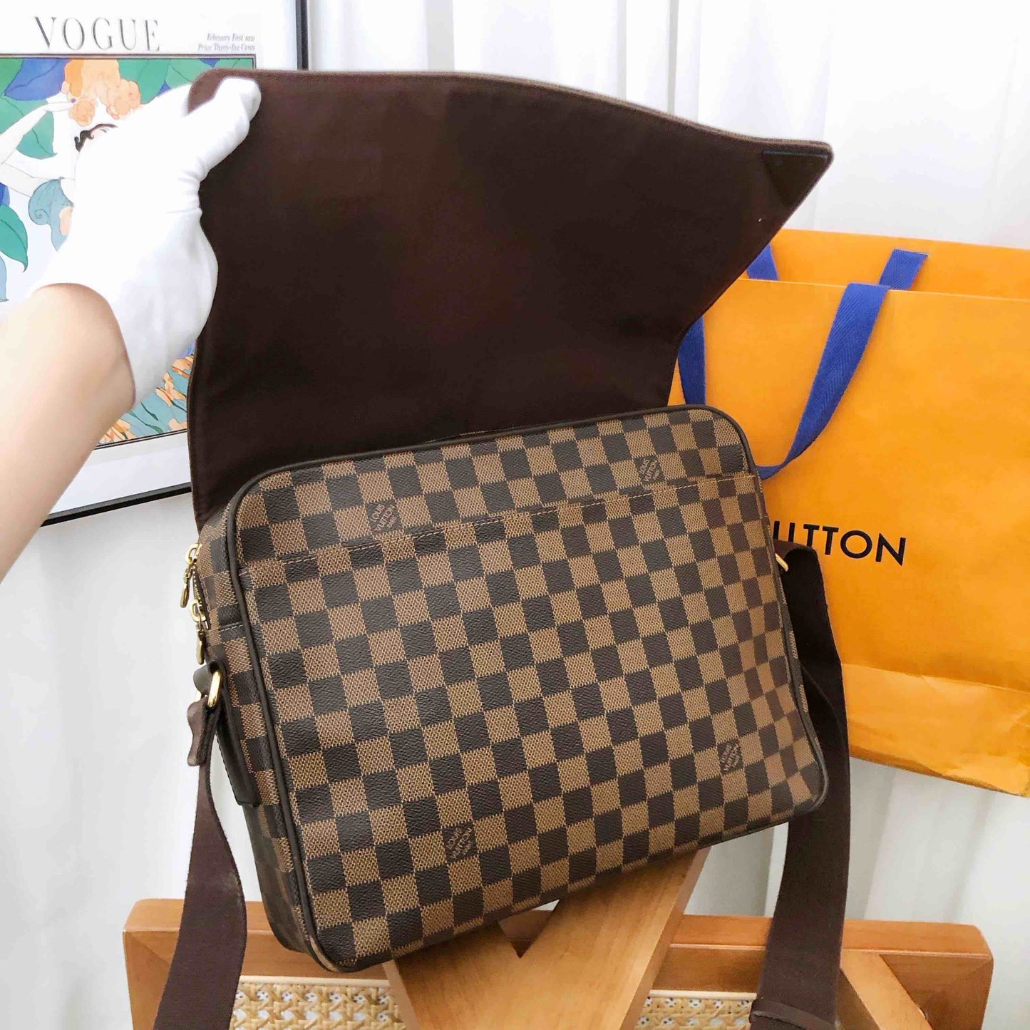 Louis Vuitton Damier Ebene Broadway Brown Messenger Bag