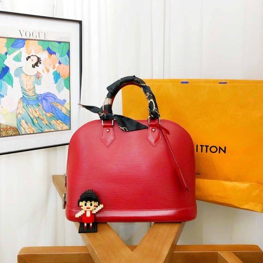 Louis Vuitton Alma Red Shell Wrap Bag