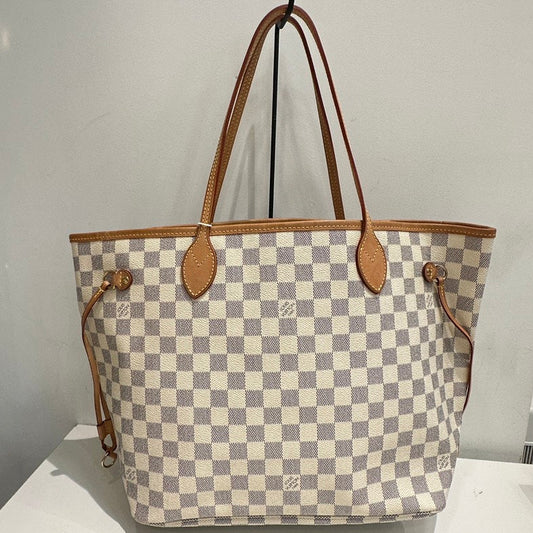 Louis Vuitton Damier Azur Neverfull MM Tote Bag