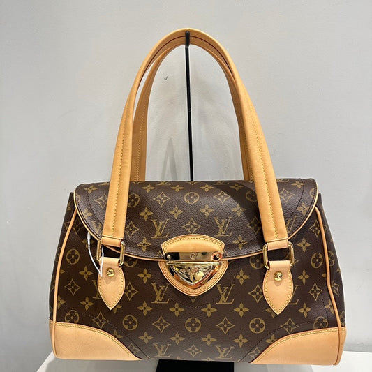 Louis Vuitton Beverly GM Monogram Shoulder Bag Brown