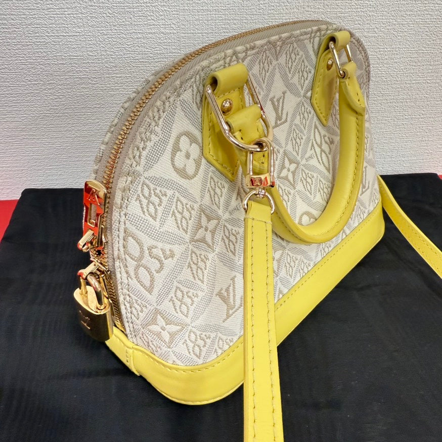 Louis Vuitton Since 1854 Alma BB 2way Bag Yellow Canvas Top Handle Mini