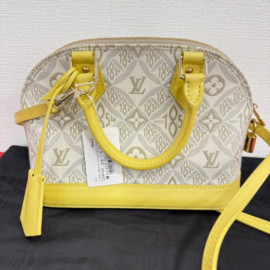 Louis Vuitton Since 1854 Alma BB 2way Bag Yellow Canvas Top Handle Mini