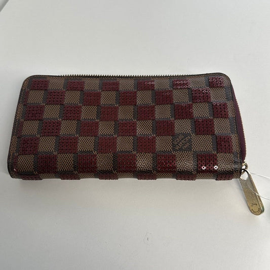 Pre-loved Louis Vuitton Damier Ebene Long Wallet 3147 - Brown Checkered Wallet