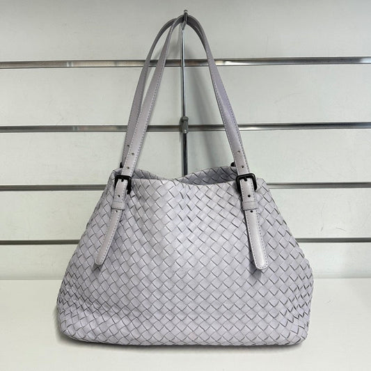 Pre-loved BV Tote Bag 8774 Grey Shoulder Tote Bag