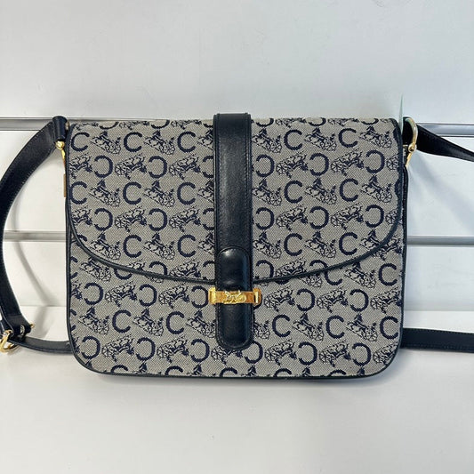 Pre-loved Celine Crossbody Bag 2809 Black Canvas