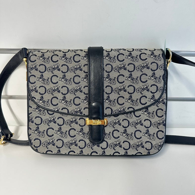 Pre-loved Celine Crossbody Bag 2809 Black Canvas