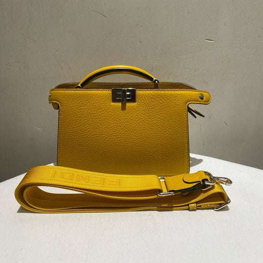 Fendi Peekaboo ISeeU XCross Yellow Small Crossbody Bag