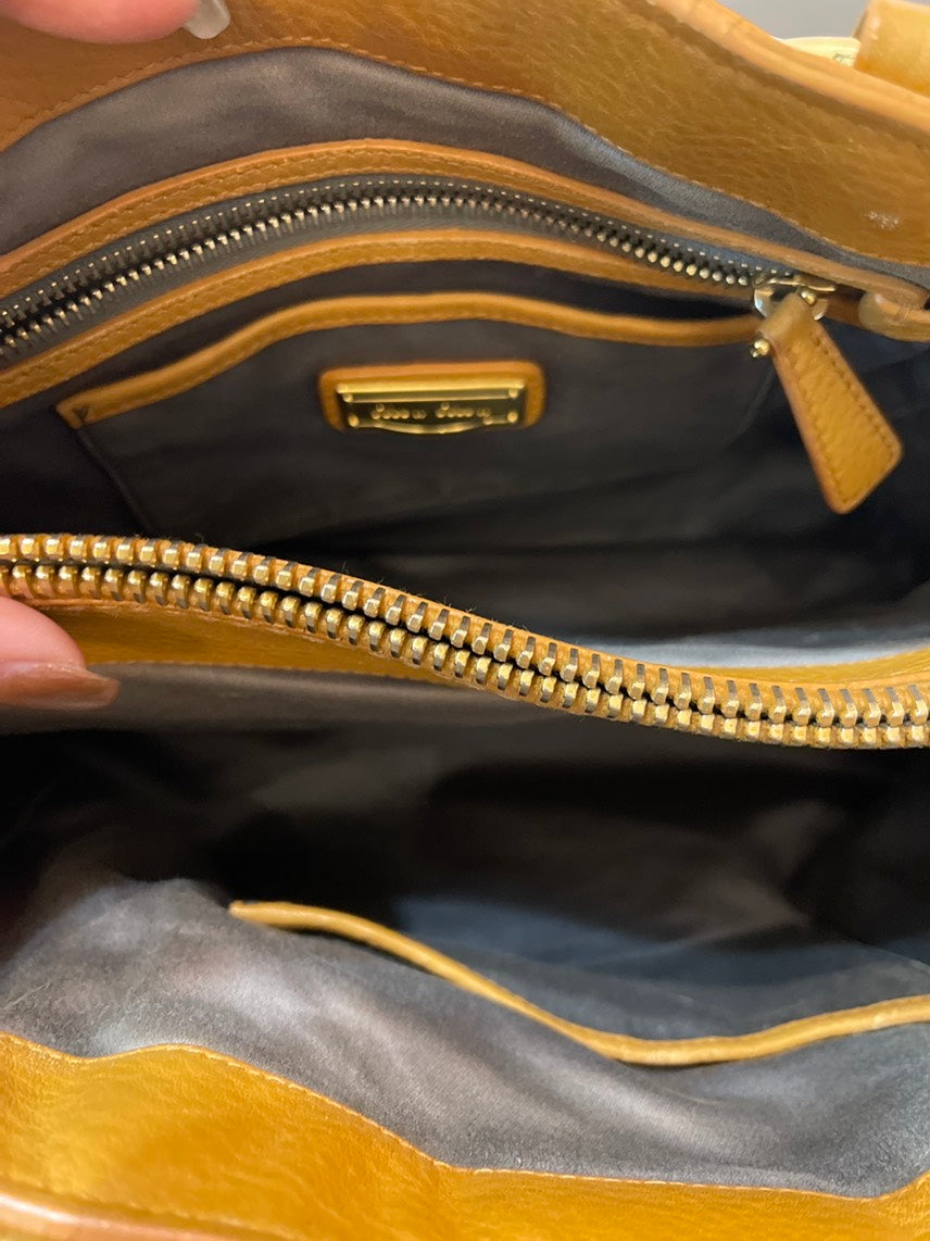 Preloved Miu Miu Vitello Camel Tote Bag