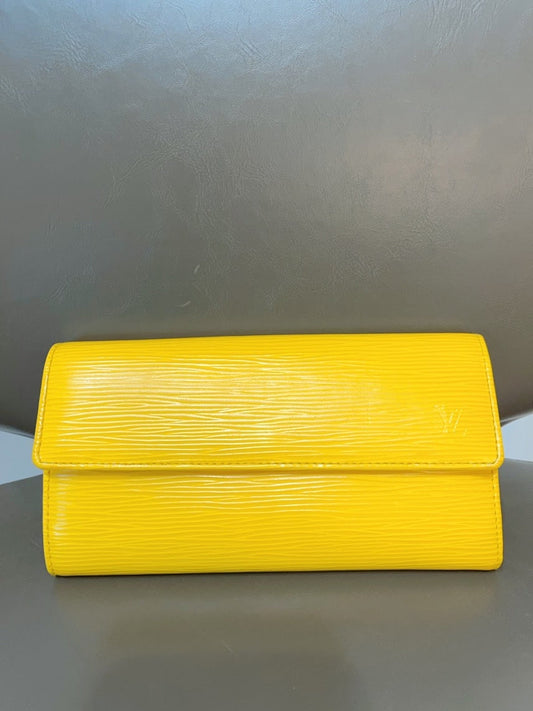 Louis Vuitton Epi Long Wallet Yellow Wallet
