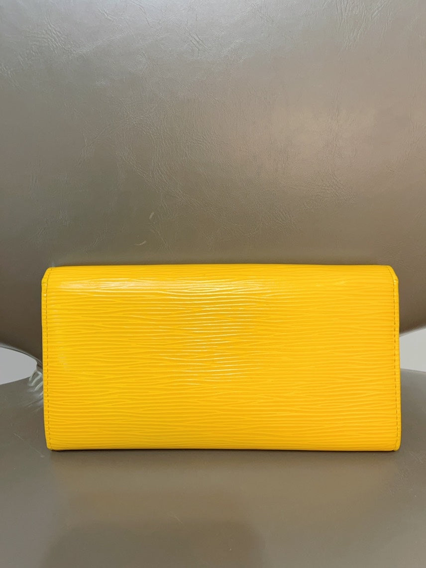 Louis Vuitton Epi Long Wallet Yellow Wallet