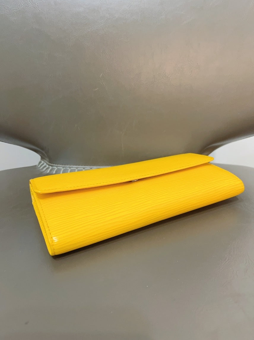 Louis Vuitton Epi Long Wallet Yellow Wallet