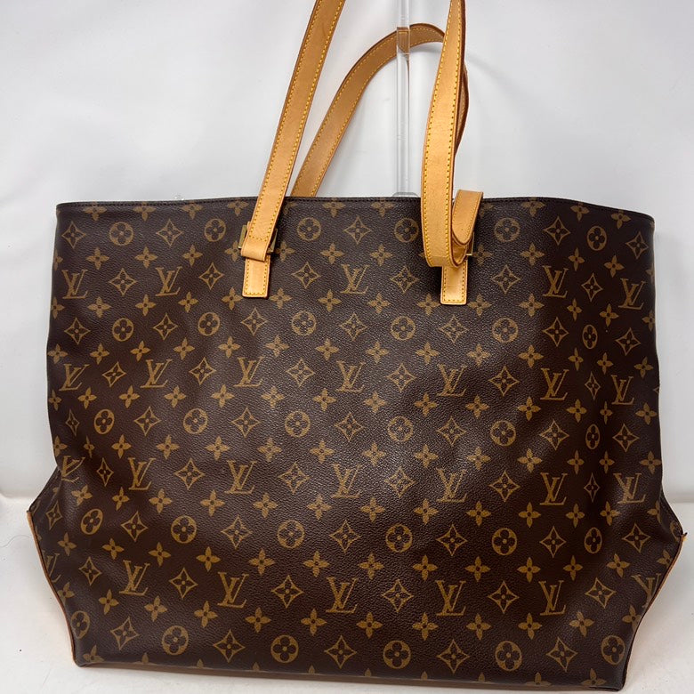 Louis Vuitton Preloved AF471 Monogram Canvas Brown Leather Tote Bag