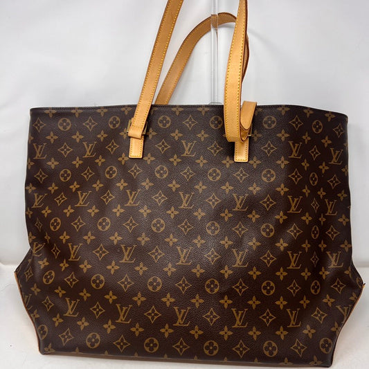 Louis Vuitton Preloved AF471 Monogram Canvas Brown Leather Tote Bag