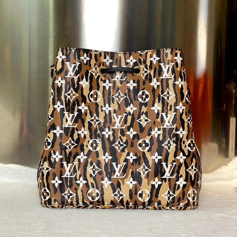 Preloved Louis Vuitton Giant Jungle Neoneo Brown Bucket Bag