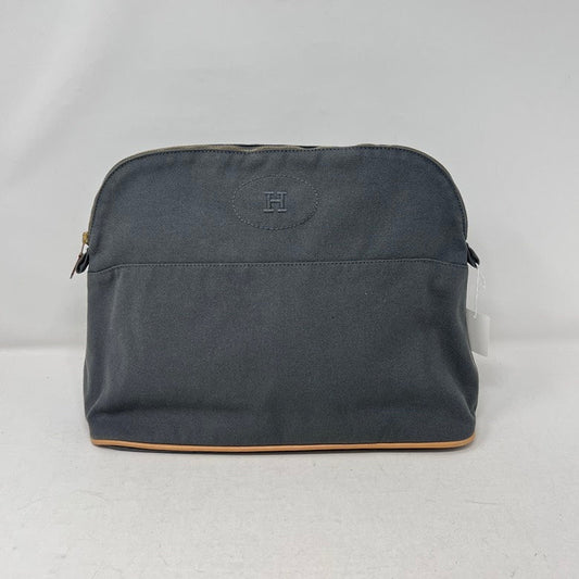 Hermes Preloved AF558 Canvas Pouch in Gray Style
