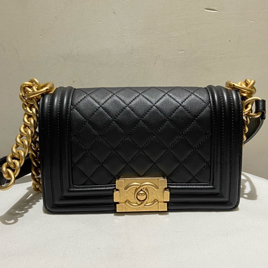 Chanel Leboy Small Calfskin Black Shoulder Bag