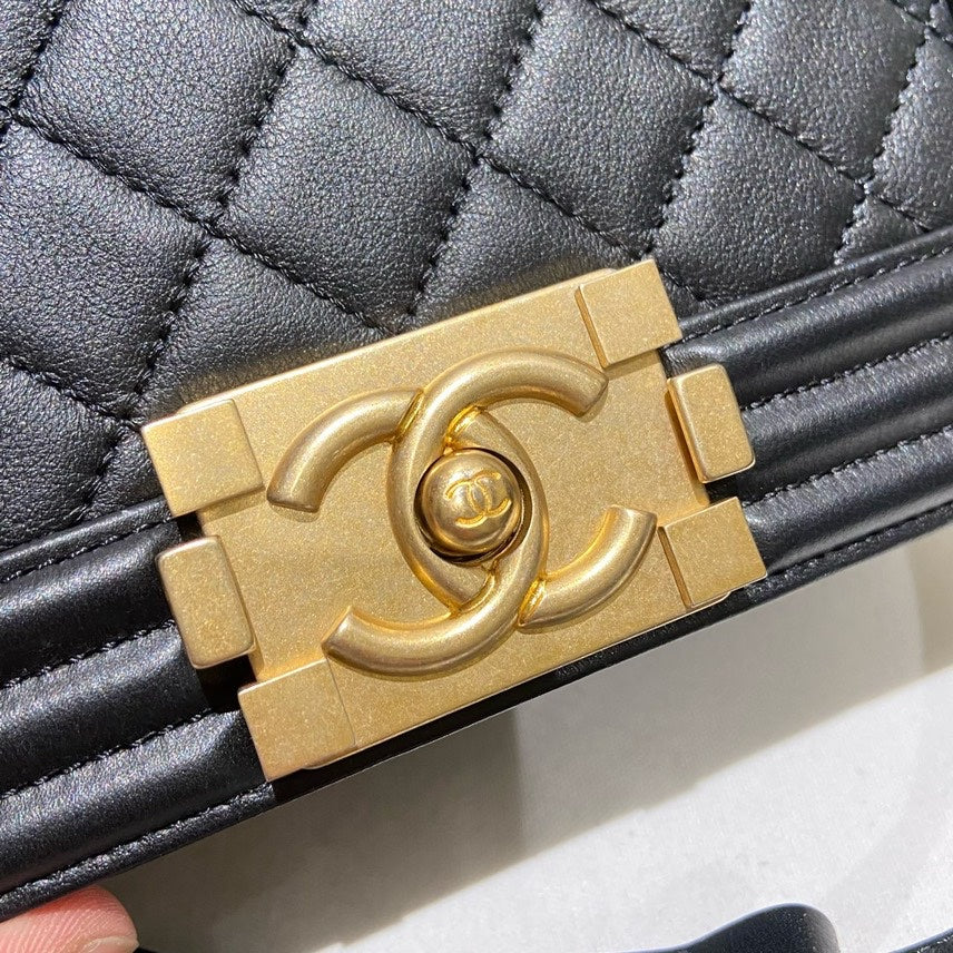 Chanel Leboy Small Calfskin Black Shoulder Bag