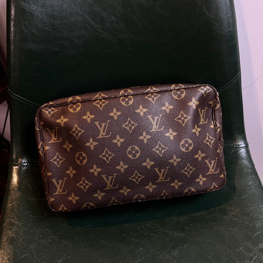 Preloved Louis Vuitton Monogram Leather Pouch AF128 in Brown - Clutch