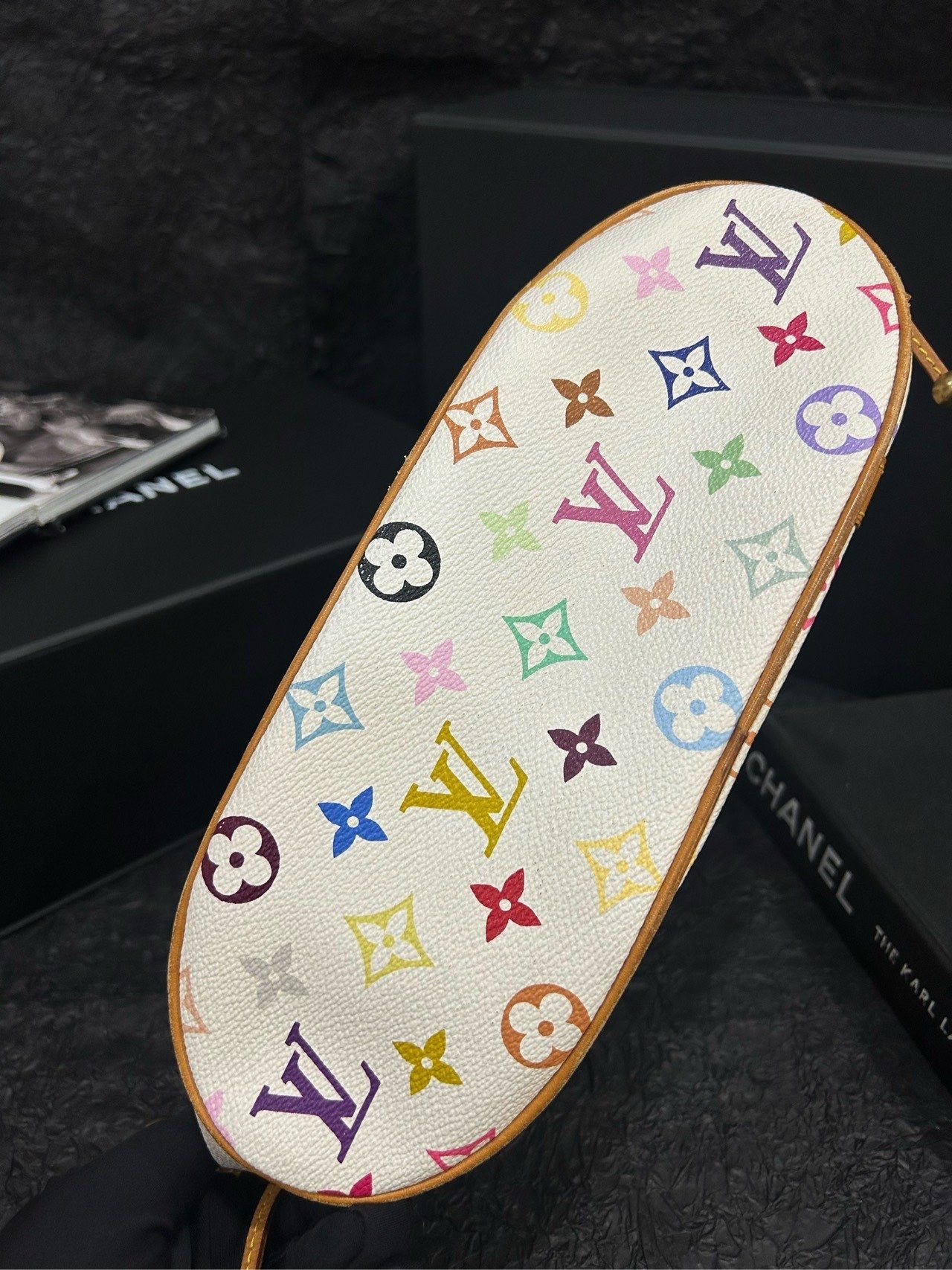 Louis Vuitton Theda White Multicolor Monogram Handle Tote Bag