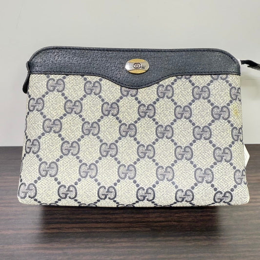Preloved Gucci GG Pouch FM0224 Beige Canvas Clutch Bag