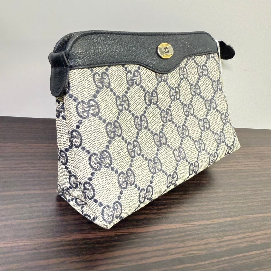 Preloved Gucci GG Pouch FM0224 Beige Canvas Clutch Bag