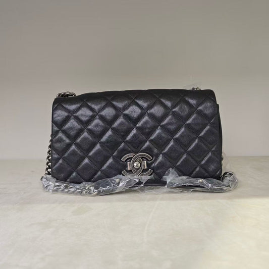 Chanel Classic Black Quilted Leather Shoulder Bag
